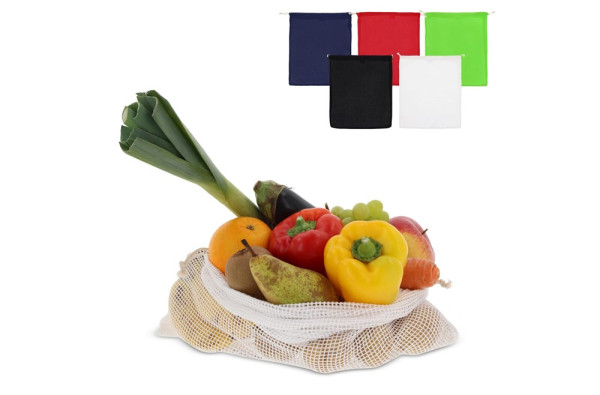 Herbruikbaar groente & fruit zakje OEKO-TEX® katoen 40x45cm