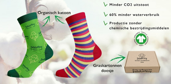 Duurzame logo Sokken van organisch katoen