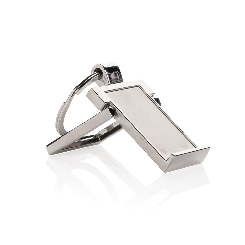 RSC sleutelhanger gerecycled zinc alloy met telefoon stand