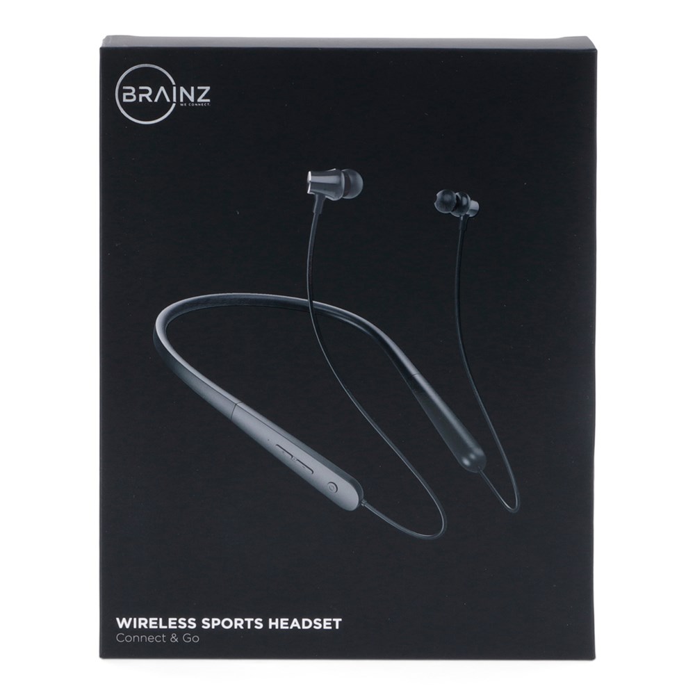 BRAINZ Bluetooth Sport Headset Zwart