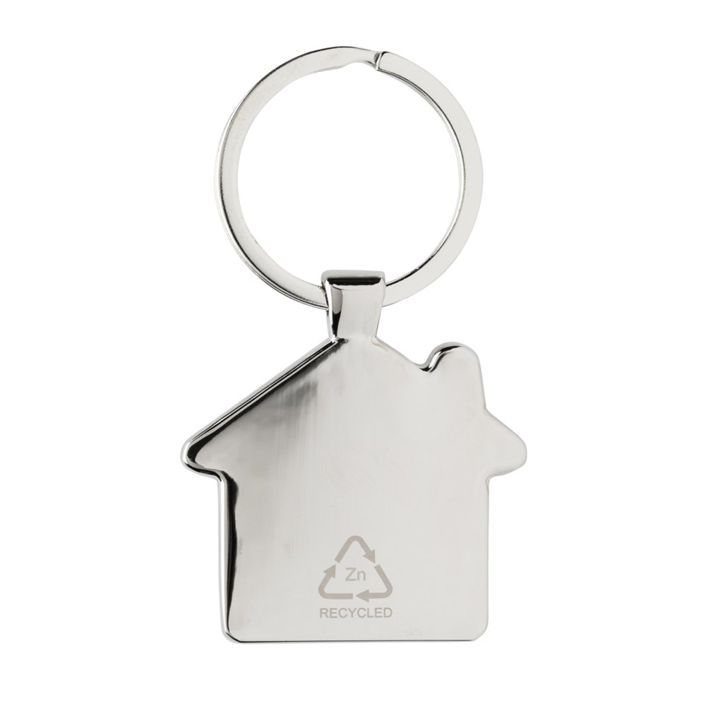 RCS huissleutelhanger van gerecycled zinc alloy met bamboe