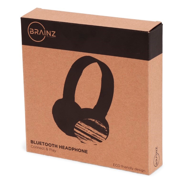 BRAINZ Bluetooth Hoofdtelefoon Bamboe