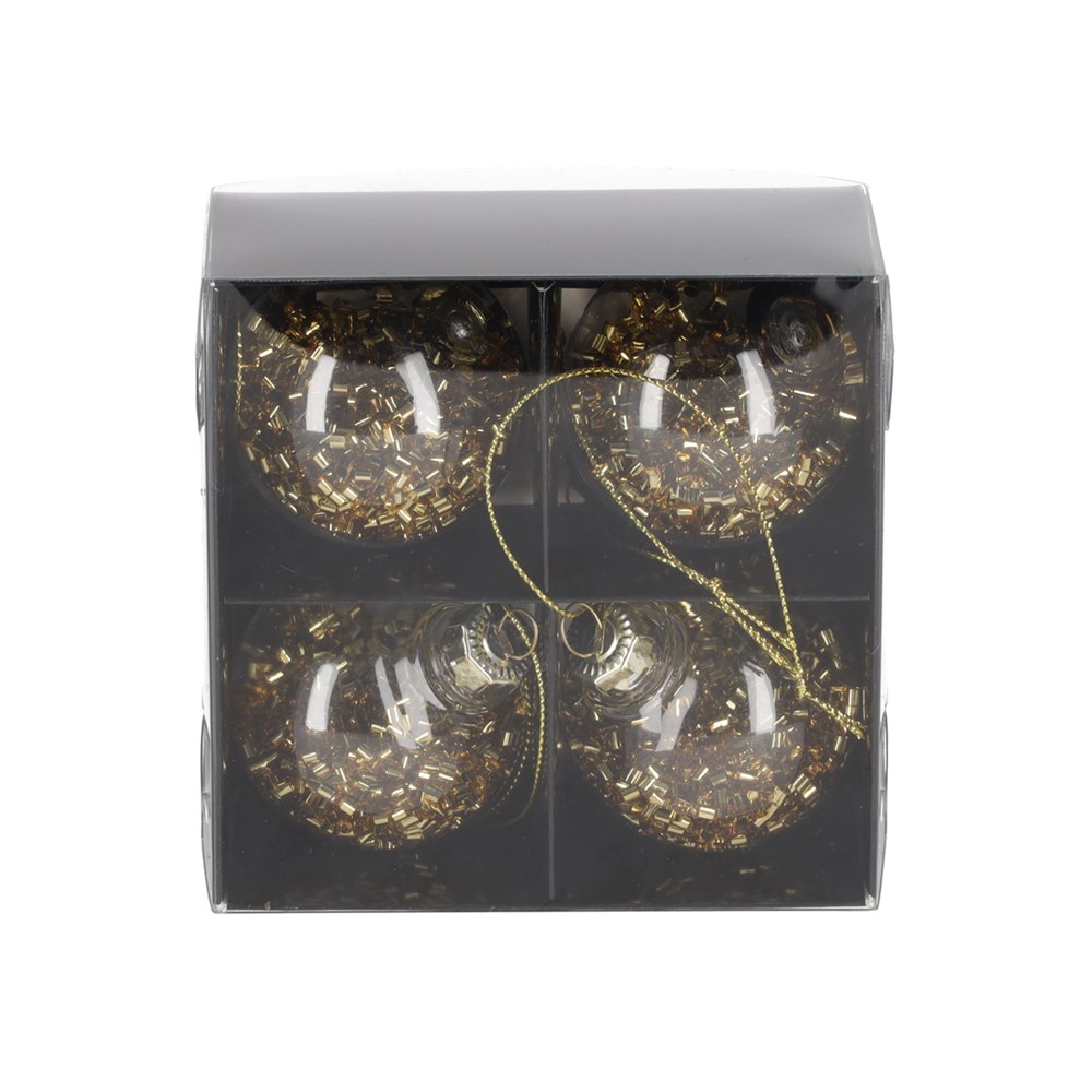 JENS Living Glitter Kerstballen Goud /4