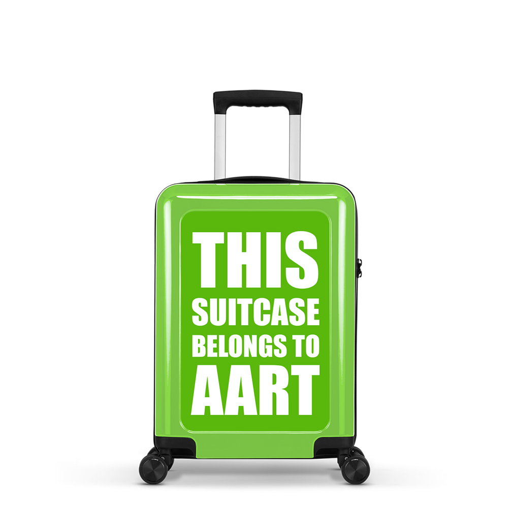 STICKERCASE® 20" Handbagage licht groen - met gepersonaliseerde sticker en/of individuele namen