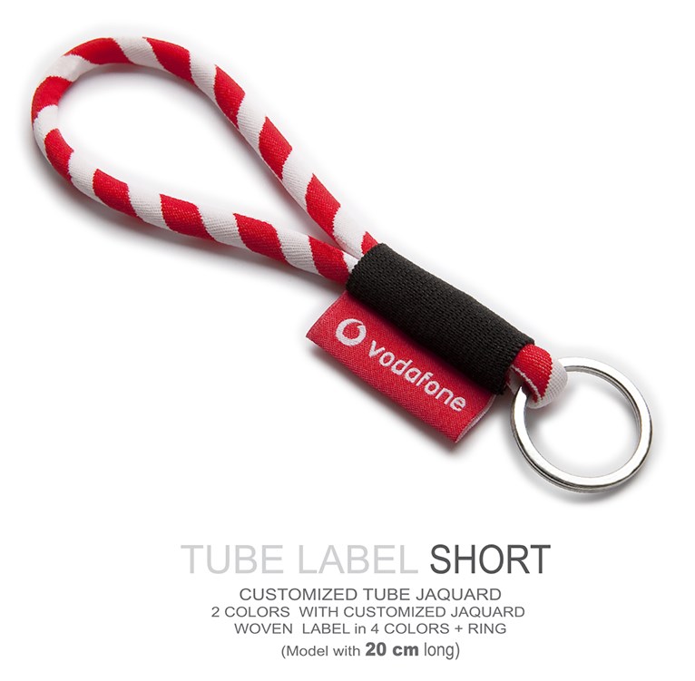 Tube sleutelhanger met label