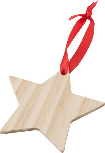 Houten kerstornament Ster Caspian