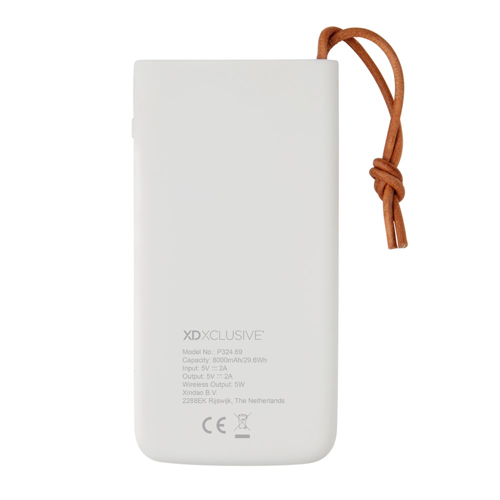 Aria 8.000 mAh powerbank met draadloos opladen