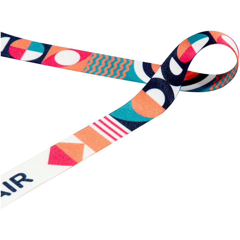 Leia sublimatie RPET lanyard met 2 haken